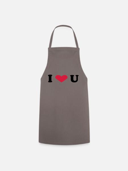 i heart you - Kochschürze - Grau