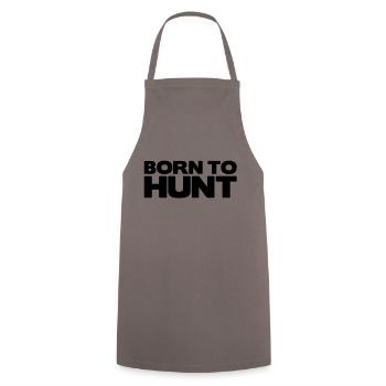 born to hunt - Cooking Apron - grey - Front - AI Model Male 185 dark (185cm)