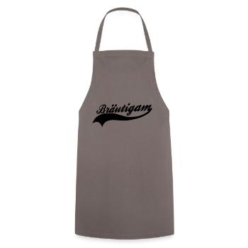 Bräutigam - Kochschürze - Grau - Vorne - AI Model Male 185 dark (185cm)