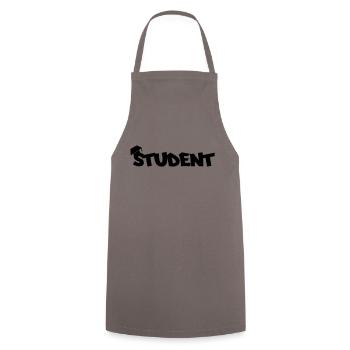 student - Kochschürze - Grau - Vorne - AI Model Male 185 dark (185cm)