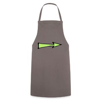 Flèche verte - Tablier de cuisine - gris - Devant - AI Model Male 185 dark (185cm)