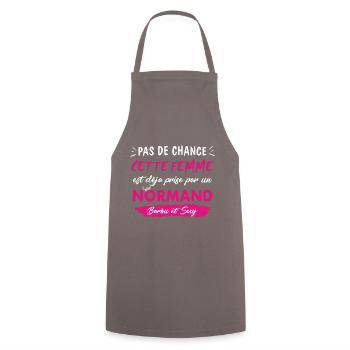 Femme Amoureuse d'un Normand - Tablier de cuisine - gris - Devant - AI Model Male 185 dark (185cm)