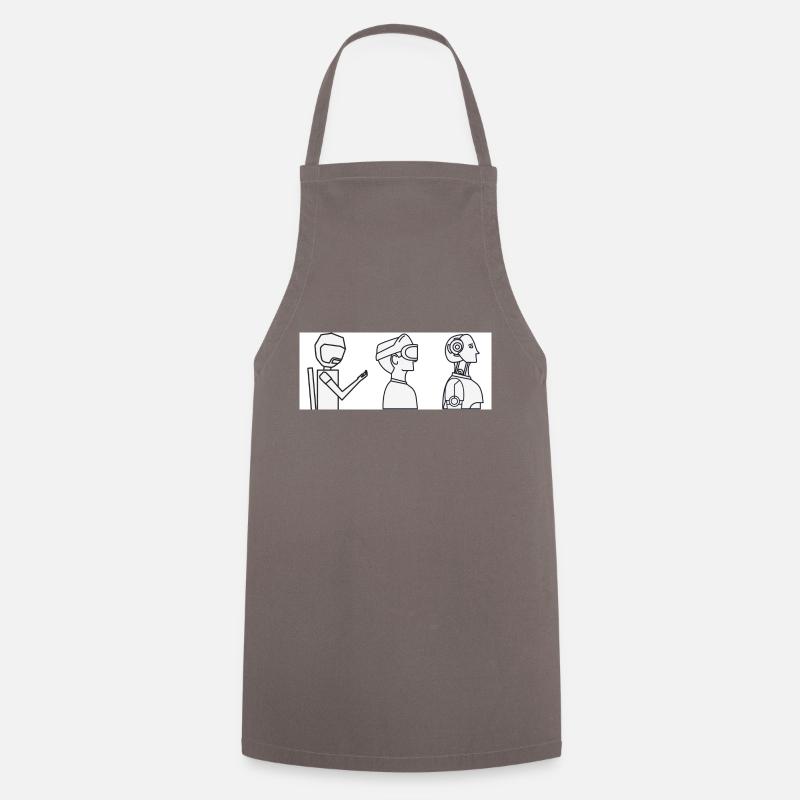Mobile Phone VR Cyborg - Cooking Apron - grey
