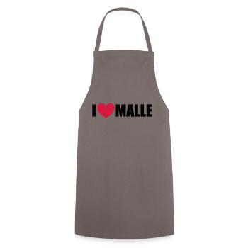 Malle - Kochschürze - Grau - Vorne - AI Model Male 185 dark (185cm)
