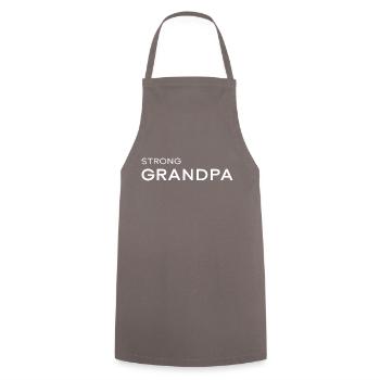 Grand-père fort blanc - Tablier de cuisine - gris - Devant - AI Model Male 185 dark (185cm)