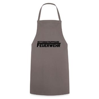 rettungstruppmann freiwillige feuerwehr - Kochschürze - Grau - Vorne - AI Model Male 185 dark (185cm)