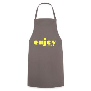 ENJOY yourself ! - Tablier de cuisine - gris - Devant - AI Model Male 185 dark (185cm)