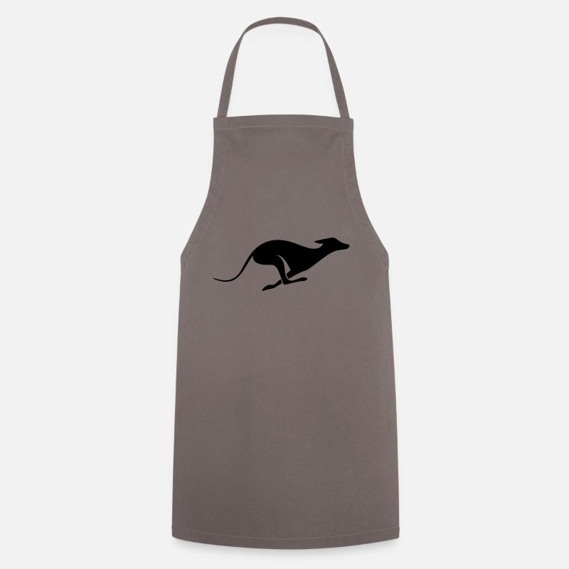 Windhund Silhouette – Lévrier, Greyhound Design - Tablier de cuisine - gris