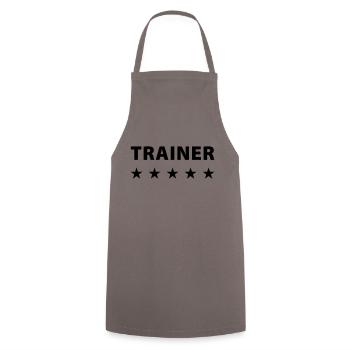 Trainer (dh) - Kochschürze - Grau - Vorne - AI Model Male 185 dark (185cm)
