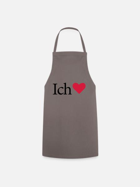 I Love - Kochschürze - Grau