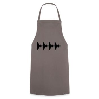 audio_waves_f1 - Tablier de cuisine - gris - Devant - AI Model Male 185 dark (185cm)