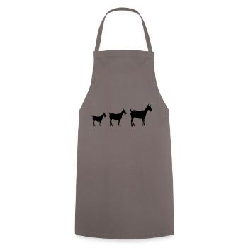 ziegen_bande - Kochschürze - Grau - Vorne - AI Model Male 185 dark (185cm)