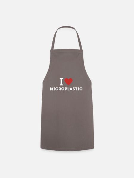 I love Microplastic - Kochschürze - Grau