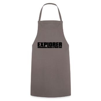 Explorer - Kochschürze - Grau - Vorne - AI Model Male 185 dark (185cm)