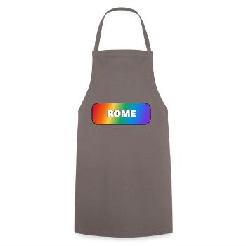 ROME ARC-EN-CIEL HAPPY PRIDE - Tablier de cuisine - gris - Devant - AI Model Male 185 dark (185cm)