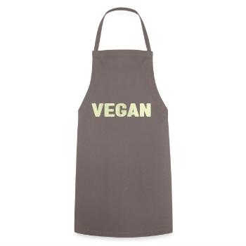 Vegan - splash - Cooking Apron - grey - Front - AI Model Male 185 dark (185cm)