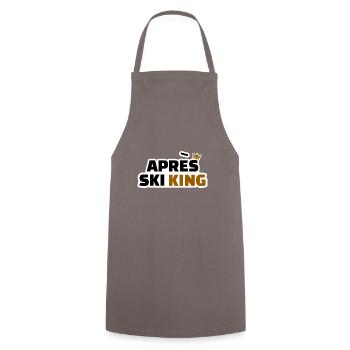 Apres Ski King Koenig Snow Slope - Cooking Apron - grey - Front - AI Model Male 185 dark (185cm)
