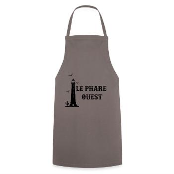 Bretagne Phare breton - Tablier de cuisine - gris - Devant - AI Model Male 185 dark (185cm)