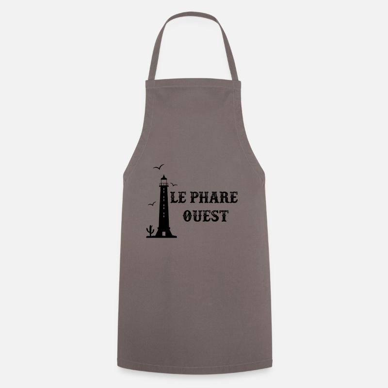 Bretagne Phare breton - Tablier de cuisine - gris