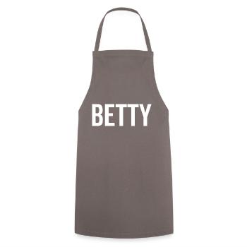 Betty Nom personnalisé Police Texte Anniversaire - Tablier de cuisine - gris - Devant - AI Model Male 185 dark (185cm)