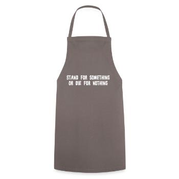 DÉFENDEZ QUELQUE CHOSE OU MOUREZ POUR RIEN - Tablier de cuisine - gris - Devant - AI Model Male 185 dark (185cm)