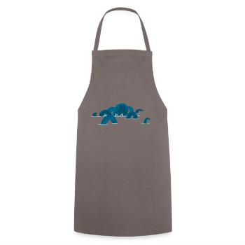 Pieuvre - Tablier de cuisine - gris - Devant - AI Model Male 185 dark (185cm)