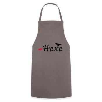 Hexe - Kochschürze - Grau - Vorne - AI Model Male 185 dark (185cm)