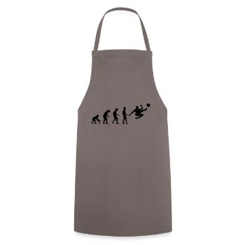 Evolution of Football / Soccer - Cooking Apron - grey - Front - AI Model Male 185 dark (185cm)