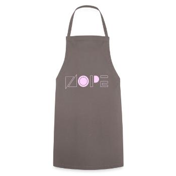 NOPE - don't be a yes-man! - Cooking Apron - grey - Front - AI Model Male 185 dark (185cm)