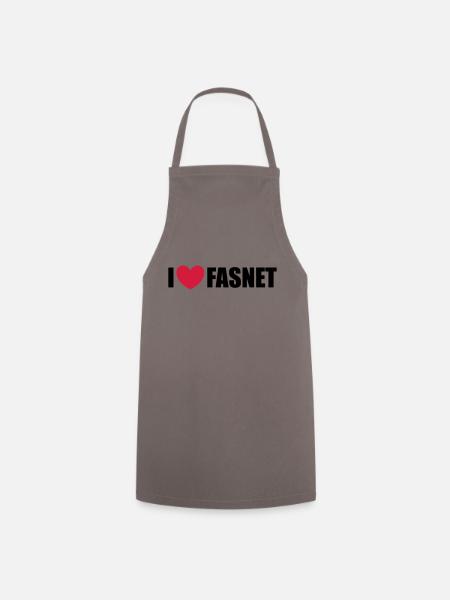 I love Fasnet - Kochschürze - Grau