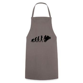 motorcycle evolution - Cooking Apron - grey - Front - AI Model Male 185 dark (185cm)