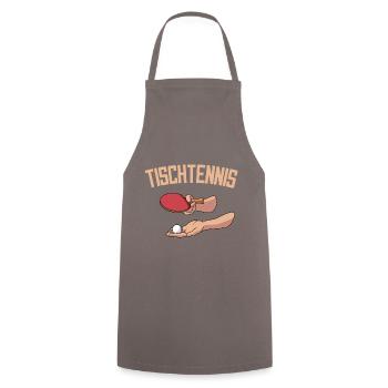 Aufschlag Tischtennisball Tischtennisspieler - Kochschürze - Grau - Vorne - AI Model Male 185 dark (185cm)