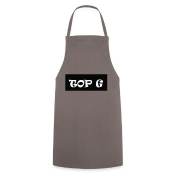 TOP G - Kochschürze - Grau - Vorne - AI Model Male 185 dark (185cm)