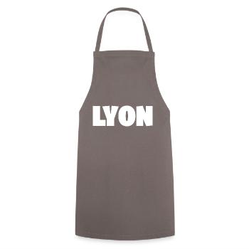 LYON WHITE - Cooking Apron - grey - Front - AI Model Male 185 dark (185cm)