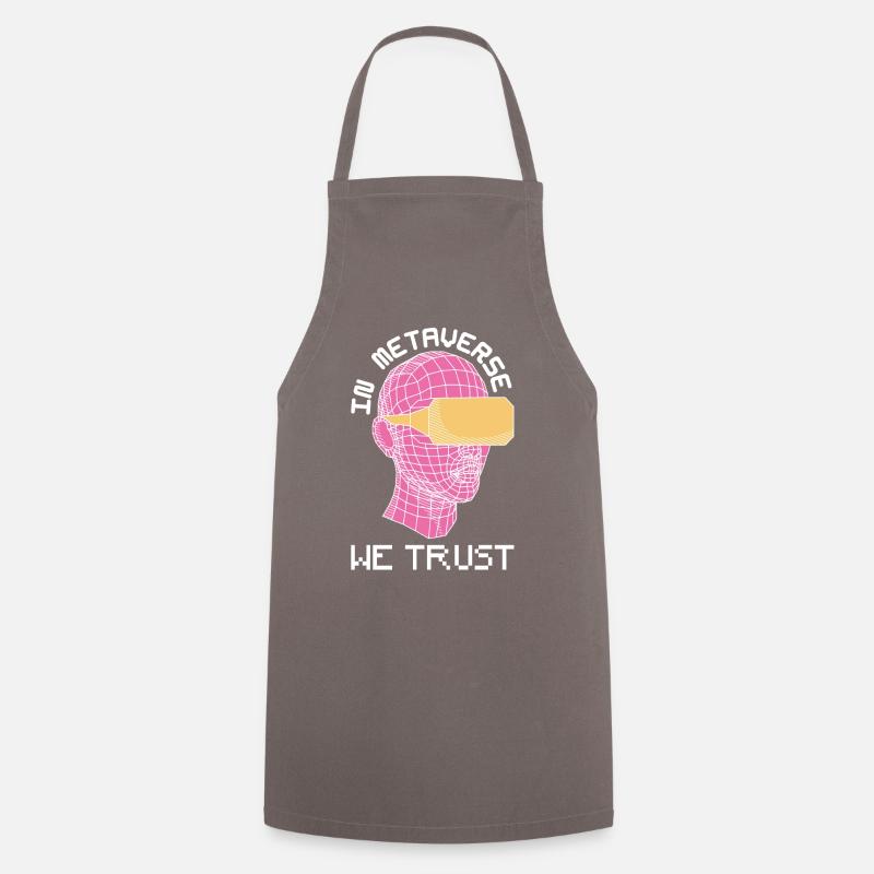 Metaverse - gift nft futuristic metaverse - Cooking Apron - grey