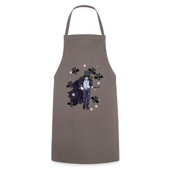 Horreur Halloween Fleddermäuse Épée de combattant - Tablier de cuisine - gris - Devant - AI Model Male 185 dark (185cm)