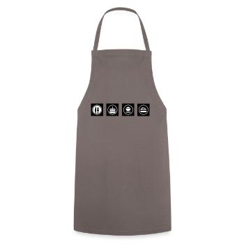 Bitcoin Trading Crypto Stocks - Tablier de cuisine - gris - Devant - AI Model Male 185 dark (185cm)