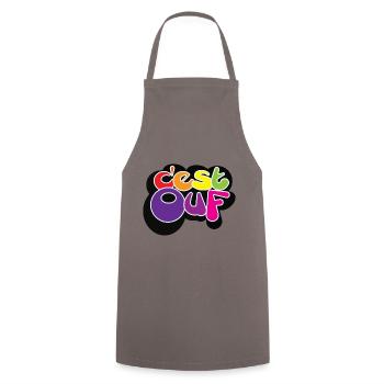 IT'S PHEW - Cooking Apron - grey - Front - AI Model Male 185 dark (185cm)