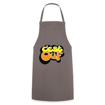 IT'S YELLOW PHEW - Cooking Apron - grey - Front - AI Model Male 185 dark (185cm)