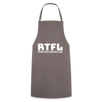 Read the fucking law lawyer profession saying gift - Cooking Apron - grey - Front - AI Model Male 185 dark (185cm)