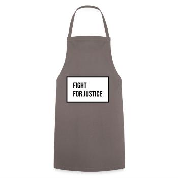 Fight For Justice - Cooking Apron - grey - Front - AI Model Male 185 dark (185cm)