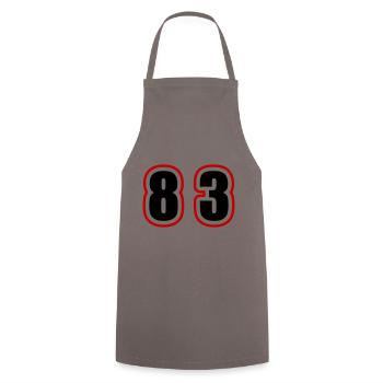 83 Number College - Cooking Apron - grey - Front - AI Model Male 185 dark (185cm)