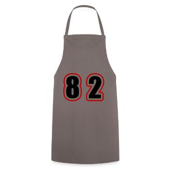 82 Number College - Cooking Apron - grey - Front - AI Model Male 185 dark (185cm)