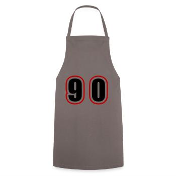 90 Number College - Cooking Apron - grey - Front - AI Model Male 185 dark (185cm)