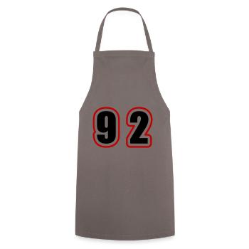 92 Number College - Cooking Apron - grey - Front - AI Model Male 185 dark (185cm)