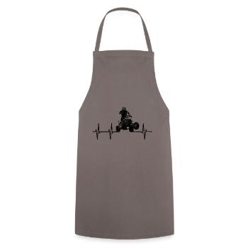 Battement de coeur Quad - Tablier de cuisine - gris - Devant - AI Model Male 185 dark (185cm)