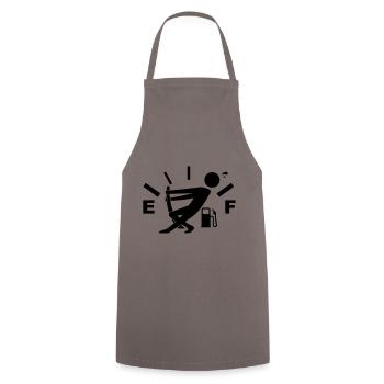 E Squad stick figure empty tank - Tablier de cuisine - gris - Devant - AI Model Male 185 dark (185cm)