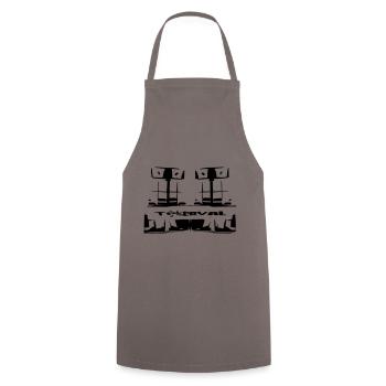 Système sonore Teknival - Tablier de cuisine - gris - Devant - AI Model Male 185 dark (185cm)