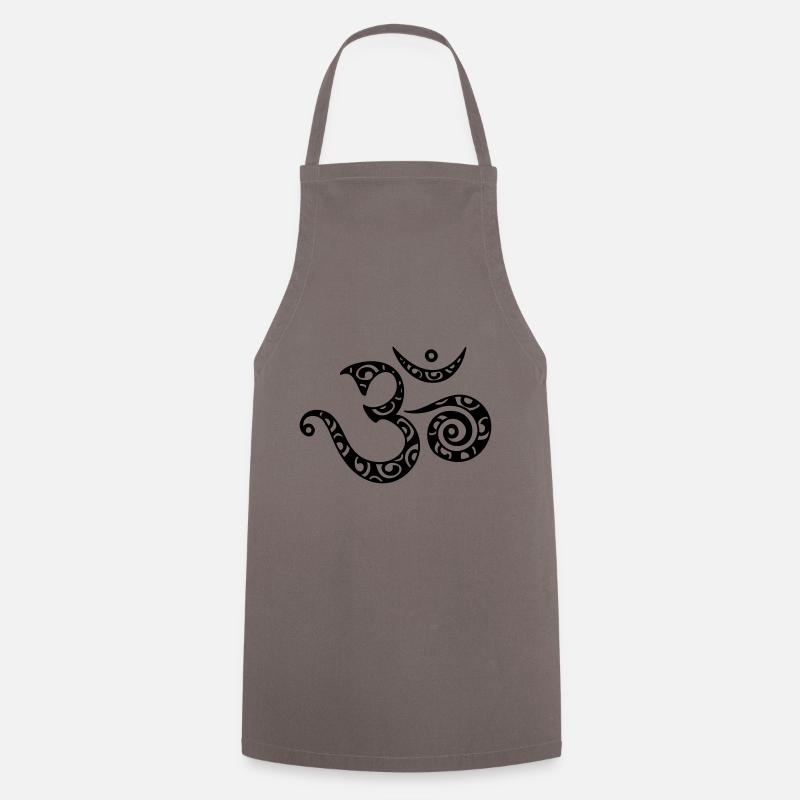 Om, mantra, motif, 23 couleurs sélectionnable librement - Tablier de cuisine - gris