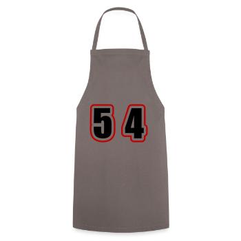 54 Number College - Cooking Apron - grey - Front - AI Model Male 185 dark (185cm)